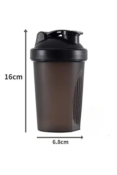 Choice5 زجاجة خلط جديدة سوداء اللون سعة 400 مل مع كرة من الفولاذ المقاوم للصد...