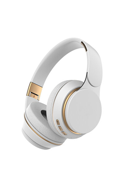 Choice4 سماعات رأس لاسلكية بيضاء 07S قابلة للطي والتعديل، ستيريو، مناسبة للأل...