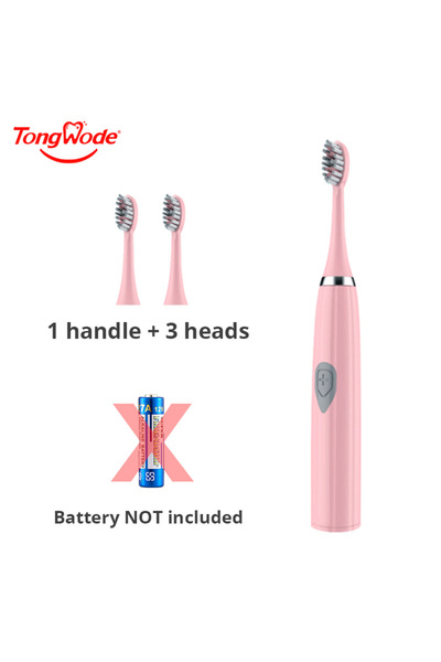 Choice5 Pink With 3 Brush Tongwode Electric Toothbrush for Adults Soft Bristl...