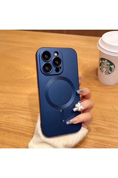 Choice47 جراب شحن لاسلكي مغناطيسي Magsafe لهاتف iPhone 14 Pro Max باللون الأز...