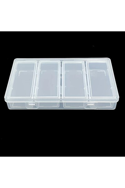 Choice صندوق تخزين بلاستيكي شفاف قابل للتعديل، قطعة واحدة، مع 4 فواصل قابلة ل...