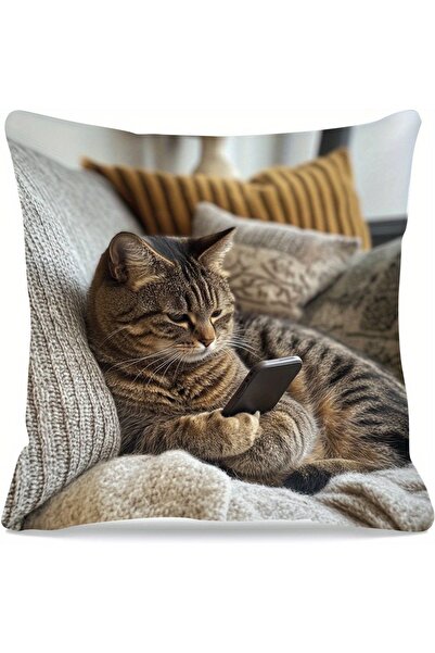 Choice3 17.7X17.7inches D Cat Nap Artistic Design Pillowcase Adorable and Com...