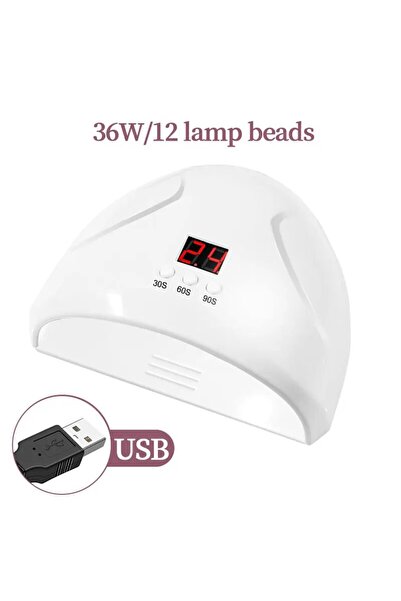 Choice4 جهاز دوتريو للعلاج الضوئي للأظافر يعمل بمنفذ USB أبيض، مزود بـ 12 مصب...