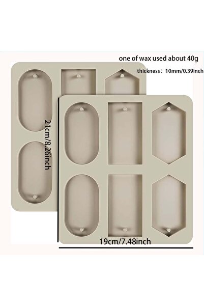 Choice قالب سيليكون كبير الحجم بستة ثقوب للشمع، قالب عطري، قالب جبس دائري على...
