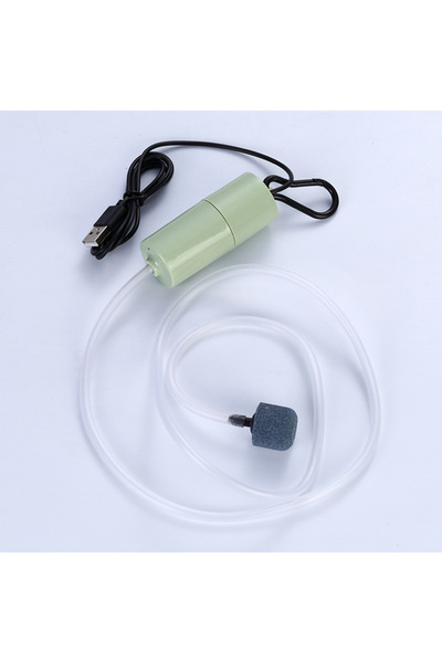 Choice مضخة أكسجين صغيرة خضراء من DUTRIEUX، محمولة بمنفذ USB، لحوض السمك وترب...