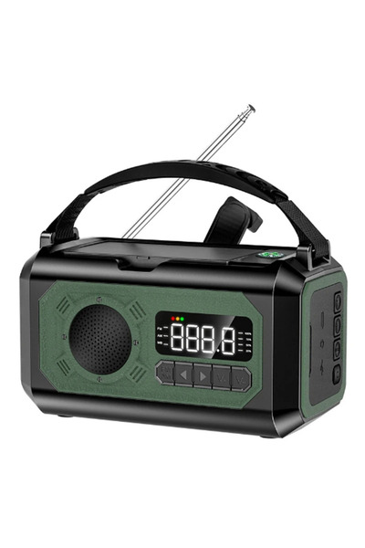 Choice1 راديو طوارئ محمول من فيكيفون، أخضر داكن، ببطارية 12000 مللي أمبير، يد...