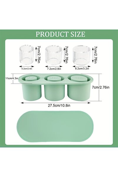 Choice1 green Ice Mold for Stanley Cup Silicone Cylinder Ice Mold with Lid an...