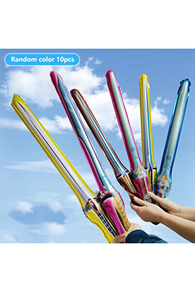 Choice سيوف قابلة للنفخ من رقائق الألومنيوم، 10 قطع، للعب في الحديقة أو الألع...