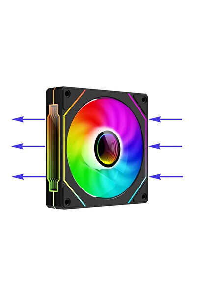 Choice1 A-RGB WHITE Black Forward Computer Case Fan Reverse Ventoinha PC 120m...