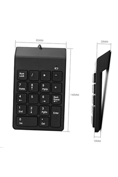 Choice لوحة مفاتيح رقمية بأسلاك سوداء USB، 18 مفتاحًا، لوحة مفاتيح رقمية صغير...