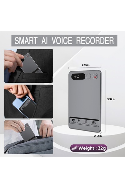 Choice مسجل صوت بتقنية الذكاء الاصطناعي بسعة 64 جيجابايت، يدعم 118 لغة، تطبيق...