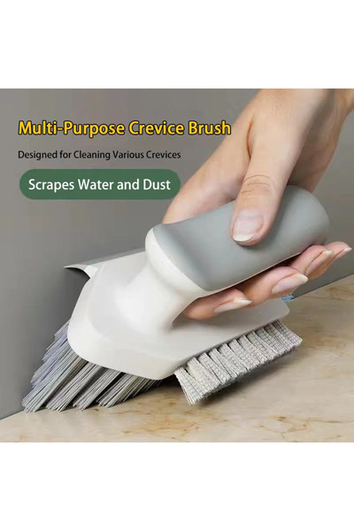 Choice فرشاة مسح بيضاء 4 في 1 لتنظيف الفجوات والشقوق، مكشطة زجاج، مناسبة للمط...