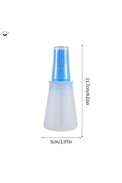 Choice Blue Silicone Heat-resistant Food Grade Kitchen Baking Oil Dispenser W...