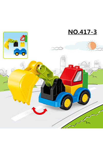 Choice7 رقم 417-3: مكعبات بناء كبيرة الحجم، سيارة، مدينة إبداعية، بناء، رافعة...