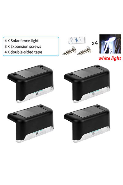 Choice1 مجموعة من 4 مصابيح شمسية بيضاء للسطح الخارجي، مصابيح LED مقاومة للماء...