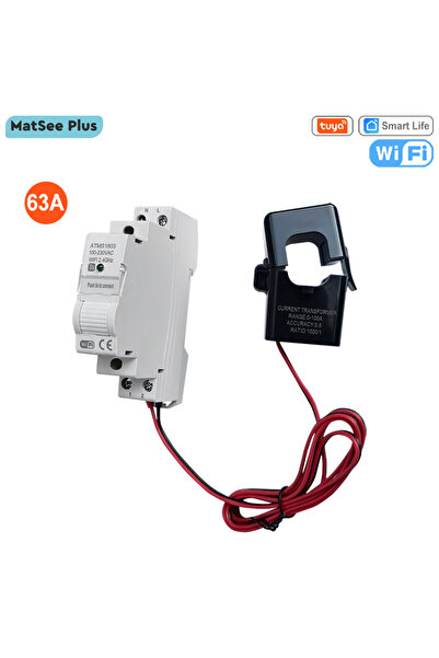 Choice عداد الطاقة الذكي Tuya Smart Life بتقنية الواي فاي مع مشبك 63 أمبير، ت...