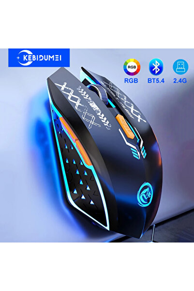 Choice kebidumei X36 Black Bluetooth 5.4 Mouse 2.4G Wireless Mouse RGB Backli...