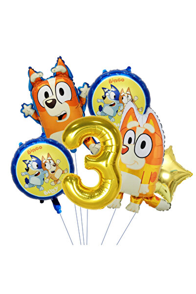 Choice7 1pack B3 6pcs Bluey Bingo Balloon Set Birthday Decoration Ballo Cute ...