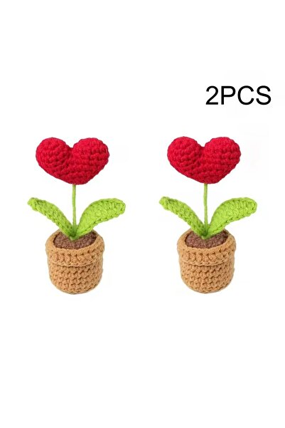 Choice قطعتان من نباتات الزينة الصغيرة المزروعة في أصص، منسوج بتقنية النسيج ب...