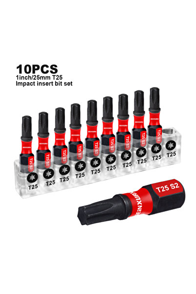 Choice1 1Inches 10PCS Geinxurn 1Inches Impact Magnetic #25 Torx Screwdriver B...