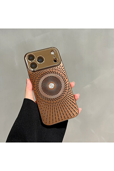 Choice5 جراب حماية عدسة زجاجي قابل للتنفس بلون ذهبي صحراوي لهاتف iPhone 17 Pr...