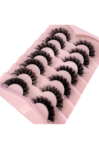 Choice3 7 أزواج - X84 YDCG رموش صناعية جديدة من المنك الصناعي، 8D كثيفة، رموش...