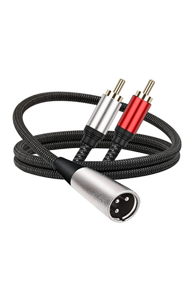 Choice4 كابل ALLOYSEED بطول 1 متر، موصل XLR ذكر إلى موصلين RCA، موصل XLR ذكر/...