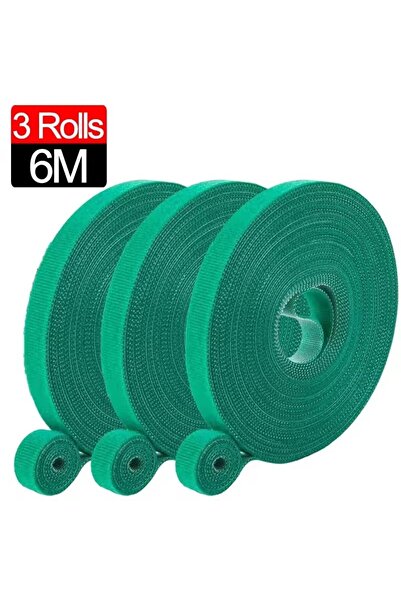 Choice4 3 لفات (6 أمتار) من أربطة نباتات نايلون 20/2 متر، ضمادة نباتية، ربطة ...