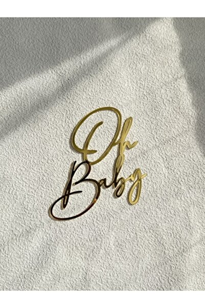 Choice 3 قطع ذهبية و3 قطع من زينة الكيك أكريليك "يا صغيري" - لحفلات استقبال ا...