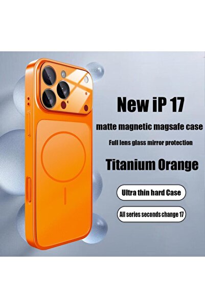 Choice81 جراب زجاجي أصلي غير لامع برتقالي اللون لهاتف iPhone 13 Pro Max، متوا...
