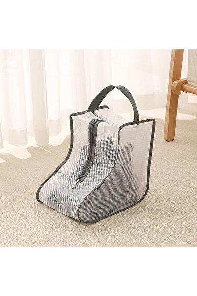 Choice1 Grey Short Portable Waterproof Shoes Dust Cover Moistureproof Foldabl...