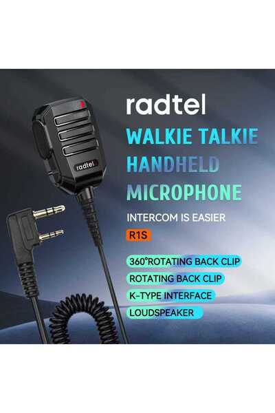 Choice ميكروفون مكبر صوت Radte R1S مع مشبك حزام دوار 360 درجة، متوافق مع أجهز...
