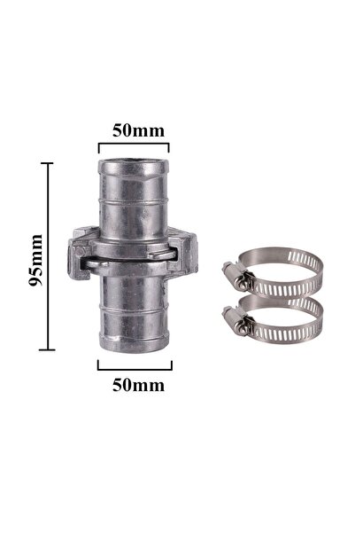 Choice1 2 Inch Aluminum Hose Connector with Hose Clamp Used for Watering Tree...