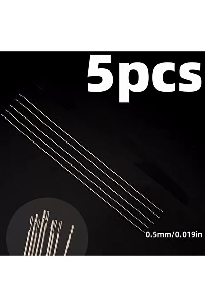 Choice6 0.5 مم - 5 قطع، إبر خرز مرصّع بالخرز ، رؤوس مرصّع بالخرز طويلة ورفيعة...