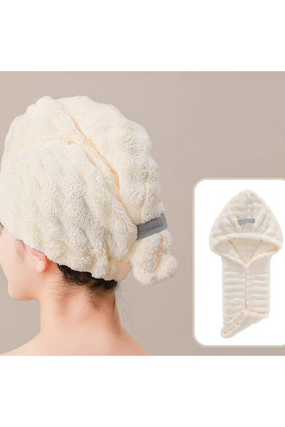 Choice1 Beige Quickly Hair Dry towel Super Absorbent Soft Bathroom Women Head...