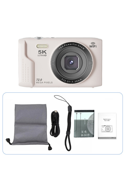 Choice كاميرا Ourlife الرقمية مدمج ، لون وردي، بدون بطاقة ذاكرة TF، دقة 5K، 7...