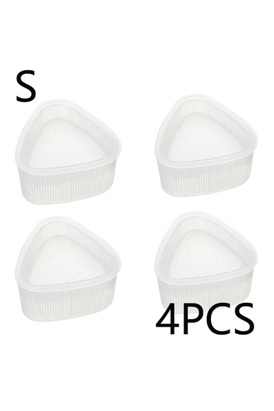 choice2 ٤ قطع صغير، قطعتان متوسط/كبير، قالب سوشي أونيغيري مثلث شفاف، آلة ضغط ...