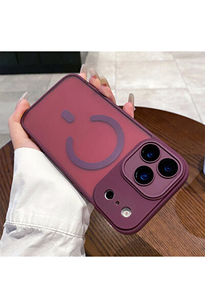 Choice غطاء مغناطيسي شفاف مقاوم للصدمات لهاتف آيفون 17 برو ماكس، لون أحمر برق...