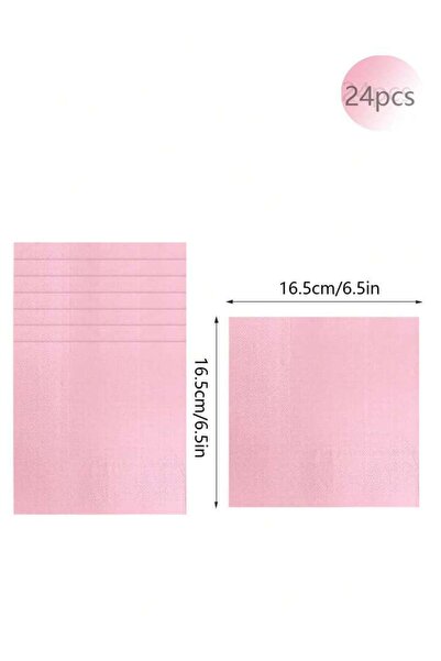 choice2 25pcs napkin New Solid Color Party Set Light Pink Disposable Tablewar...