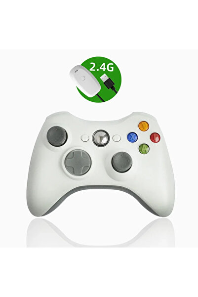 Choice6 وحدة تحكم لاسلكية/ بأسلاك بيضاء بتردد 2.4 جيجا هرتز لجهاز ألعاب إكس ب...