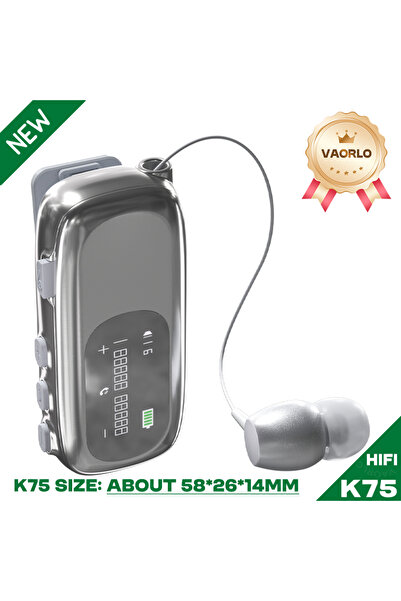 choice2 سماعة أذن لاسلكية K75 فضية اللون، K89، بتصميم عملي، تعمل بتقنية بلوتو...