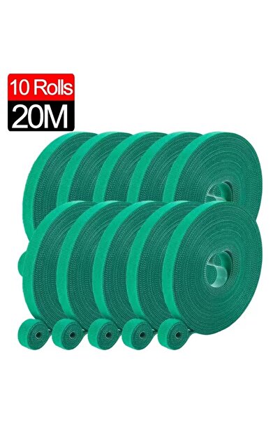 Choice6 10 لفات (20 مترًا) 20/2 متر من أربطة النباتات المصنوعة من النايلون، ح...