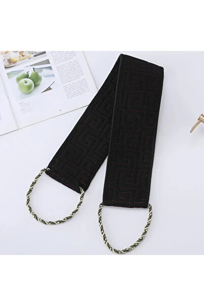 Choice1 ليفة تقشير الظهر للرجال بمقبض طويل أسود - منشفة حمام مزدوج الملمس بمق...