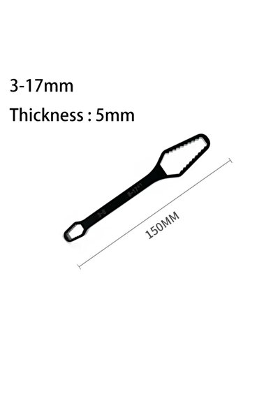 choice2 مفتاح ربط توركس عالمي أسود اللون، مقاس 3-17 مم / 8-22 مم، ذاتي الشد و...