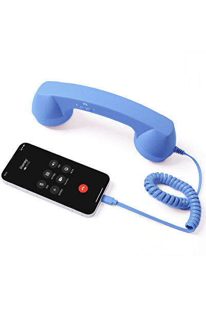 Choice4 هاتف محمول أزرق بتصميم كلاسيكي من النوع C، سماعة هاتف محمول، ميكروفون...