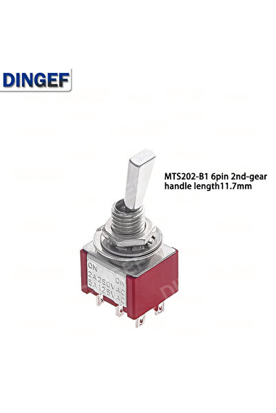 Choice13 مفتاح تبديل صغير ذو مقبض مسطح 6 مم، 6 دبابيس، 11.7 مم، قطعتان، للتثب...