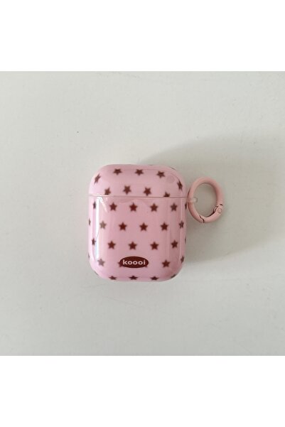 Choice For AirPods 4 Pink Simple Solid Color Full Screen Stars Pendant Shockp...