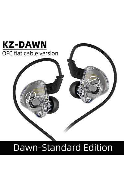 Choice OFC Line NO MIC KZ Dawn HiFi Earphone 10MM Dual Dynamic Drive Bass Ear...