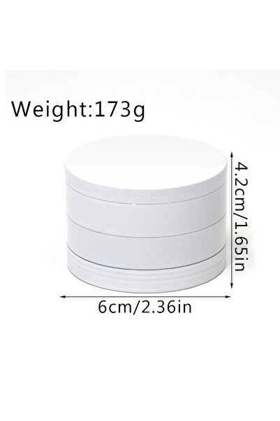 Choice 1pic White 63mm NON-Stick Ceramic Coated Herb Grinder Tobacco Metal Sm...