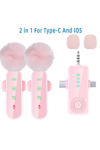 Choice8 ميكروفون لاسلكي صغير الحجم (3.5 مم) مزود بخاصية إلغاء الضوضاء وواقي م...